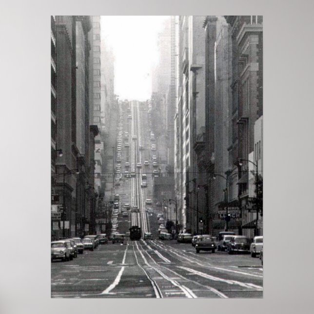 Poster California Street San Francisco Circa 1964 (Devant)