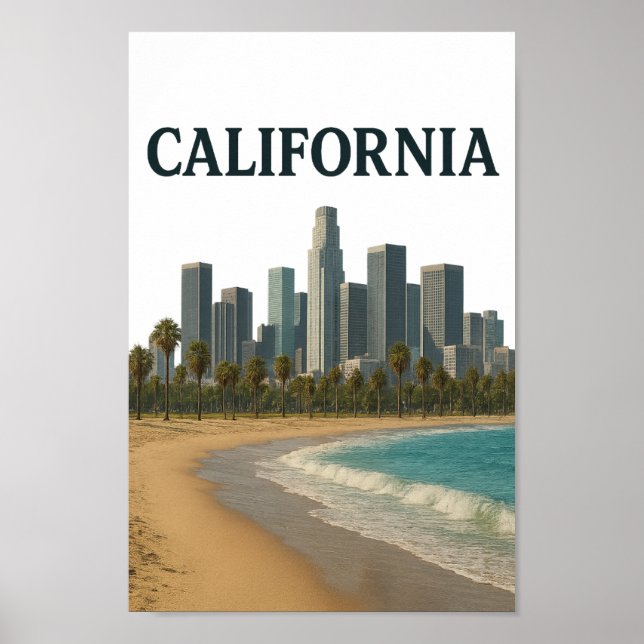 Poster CALIFORNIA Wall Art (Devant)