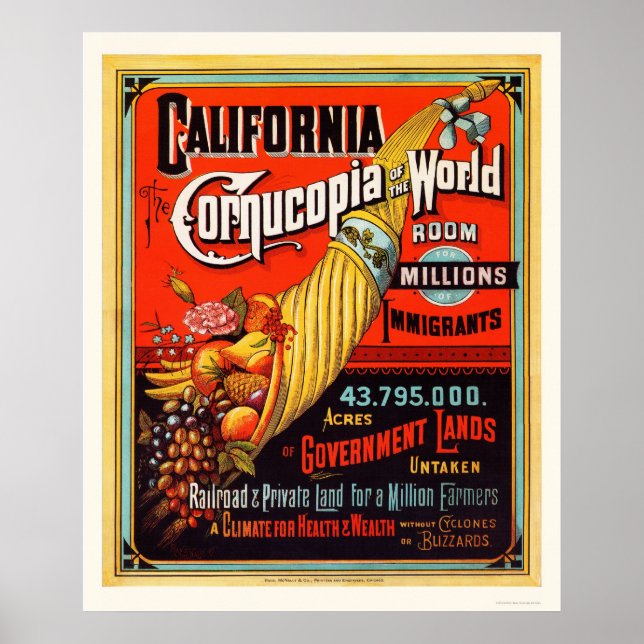 Poster Californie - Cornucopia du monde (Devant)