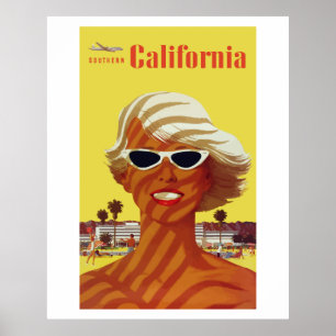 Poster Californie du Sud (Annonces Vintage)