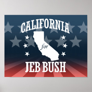 POSTER CALIFORNIE POUR JEB BUSH