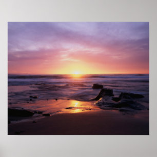 Poster Californie, San Diego, Sunset Cliffs, Sunset 4