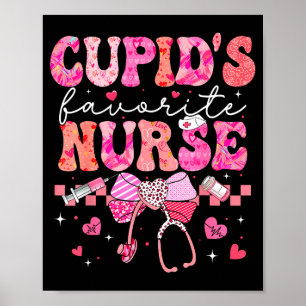 Poster Câlins de la Saint-Valentin infirmière préférée Cœ