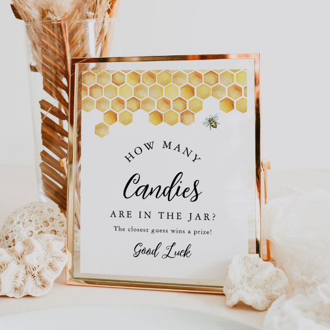 Poster CALLA Combien de bonbons dans Jar Baby shower jeu (Créateur téléchargé)