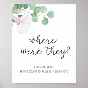 Poster Calla et eucalyptus - Où étaient-ils ?