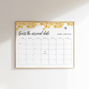 Poster CALLA Honey Bee Devinez La Date D'Arrivée Jeu 16x2