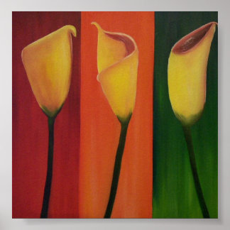 Poster Callas à l'huile