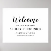 Calligraphie Élégant Bienvenue Mariage rustique