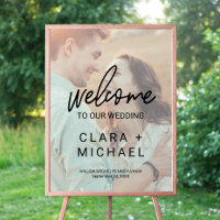 Calligraphie fantaisiste Photo décolorée Bienvenue