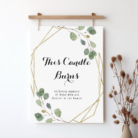 Calligraphie Géométrique Or Cette Bougie Brûle Sig