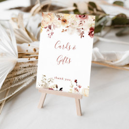 Poster Calligraphie Graceful Floral Cartes et cadeaux