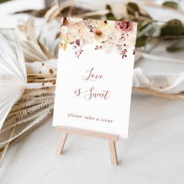 Poster Calligraphie L'amour floral gracieux est signe dou