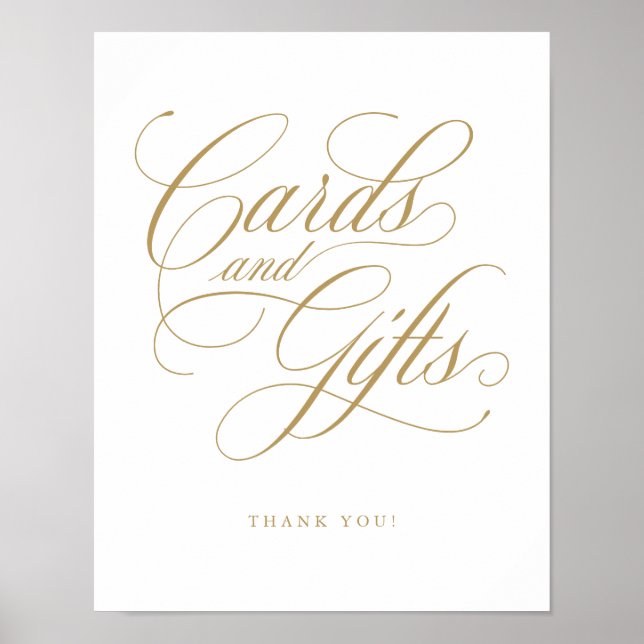 Poster Calligraphie moderne cartes et cadeaux intemporels (Devant)