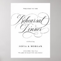 Calligraphie moderne Dîner de répétition chic Bien