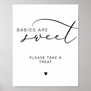 Poster Calligraphie moderne Les bébés sont Baby showers d