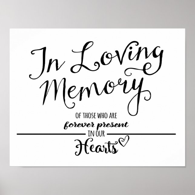 Poster Calligraphie moderne mariage Imprimé en souvenir a (Devant)
