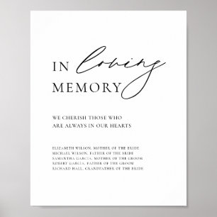 Poster Calligraphie Moderne Panneau de Mariage En Souveni