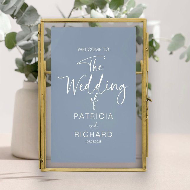 Poster Calligraphie Moderne Simple Mariage Bienvenue (Créateur téléchargé)