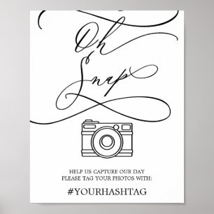 Poster Calligraphie romantique Oh Snap Sign