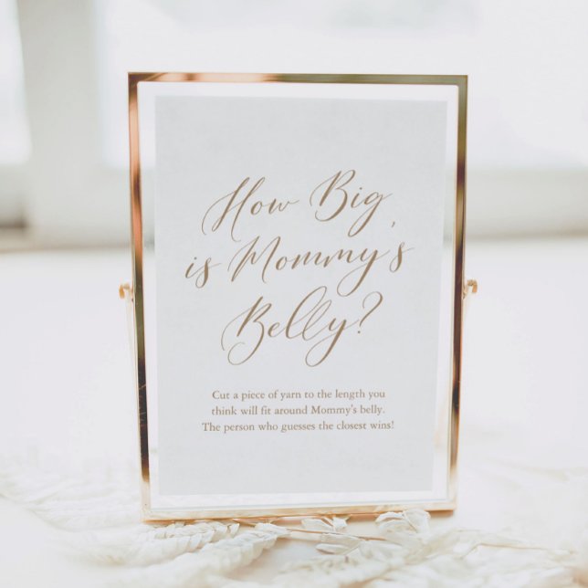 Poster Calligraphie simple Quelle est la taille du jeu du (Créateur téléchargé)