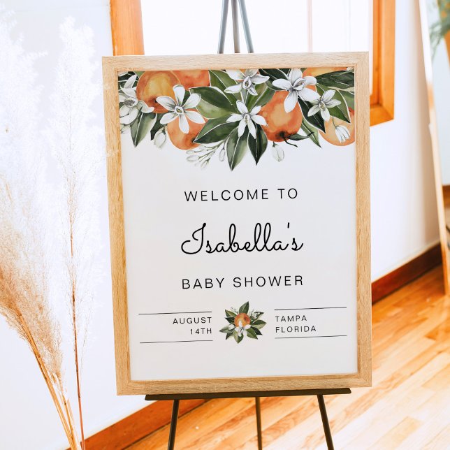 Poster Calliope - Orange Blossom Cutie Baby shower Tropiq (Créateur téléchargé)