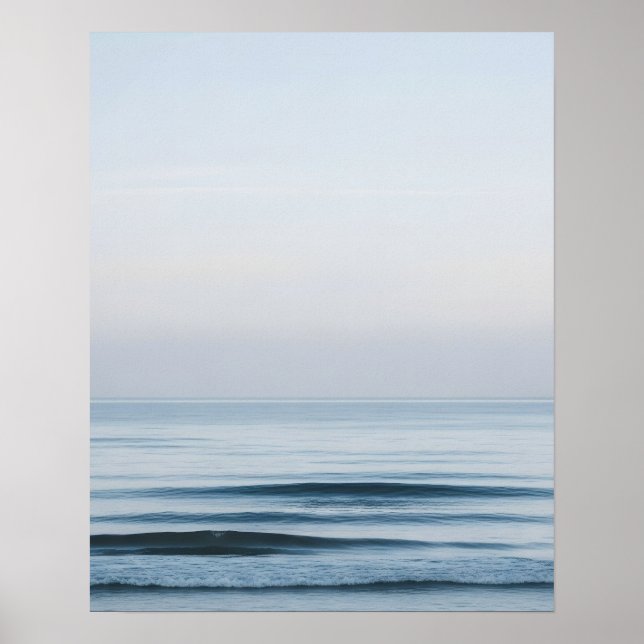 Poster Calm Ocean Horizon Minimal Wall Art (Devant)