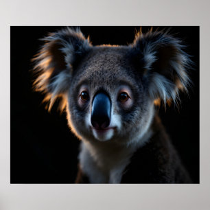 Poster Calmant Koala Gardien – Portrait Cinématique de Nu