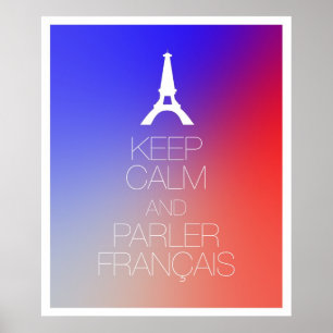 Poster Calme et Parler Français