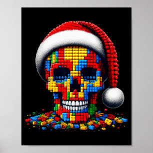 Poster Calque de Maître de Briques de Chapeau de Père Noë
