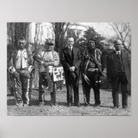 Calvin Coolidge avec des Indiens d'Osage Photo