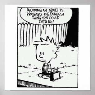 Poster calvin Devenir adulte est