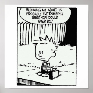 Poster calvin Devenir adulte est