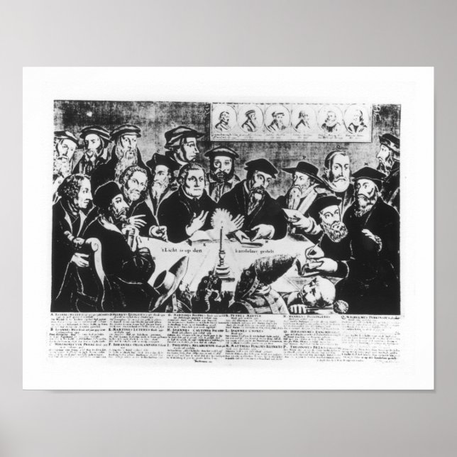 Poster Calvin et Luther (gravure) (Devant)