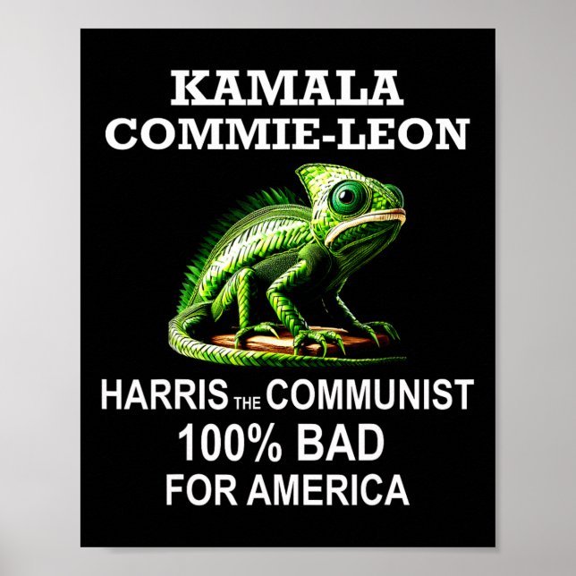 Poster Camarade Kamala Commie Leon Commieleon Communiste  (Devant)