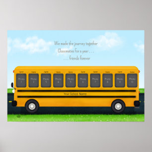 Poster Camarades et amis Yellow School Bus 10 Photos
