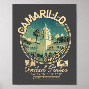 POSTER CAMARILLO CALIFORNIA - VILLE DE CAMARILLO CA