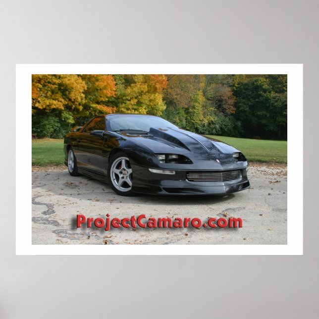 Poster Camaro noir de ProjectCamaro.com (Devant)