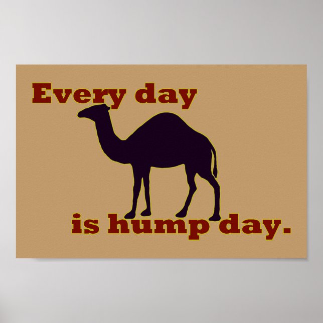 Poster Camel "Chaque jour c'est la Journée de la Humpe" (Devant)