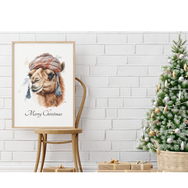 Poster Camel de Noël, personnalisable (Créateur téléchargé)