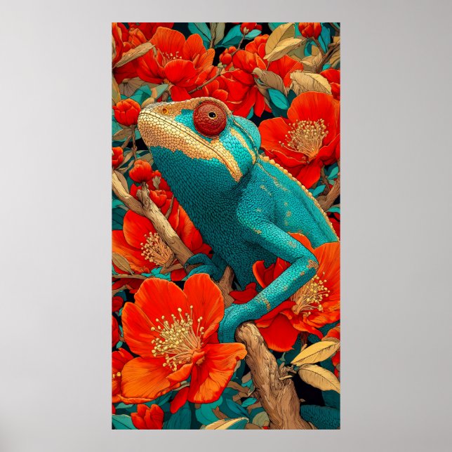 Poster Caméléon en Technicolor (Devant)