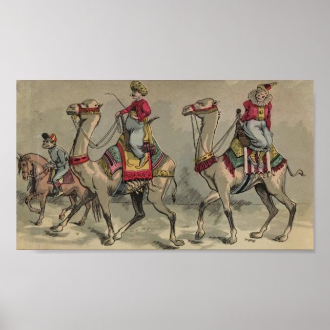 Poster Camels de cirque, Clowns et plus (Devant)