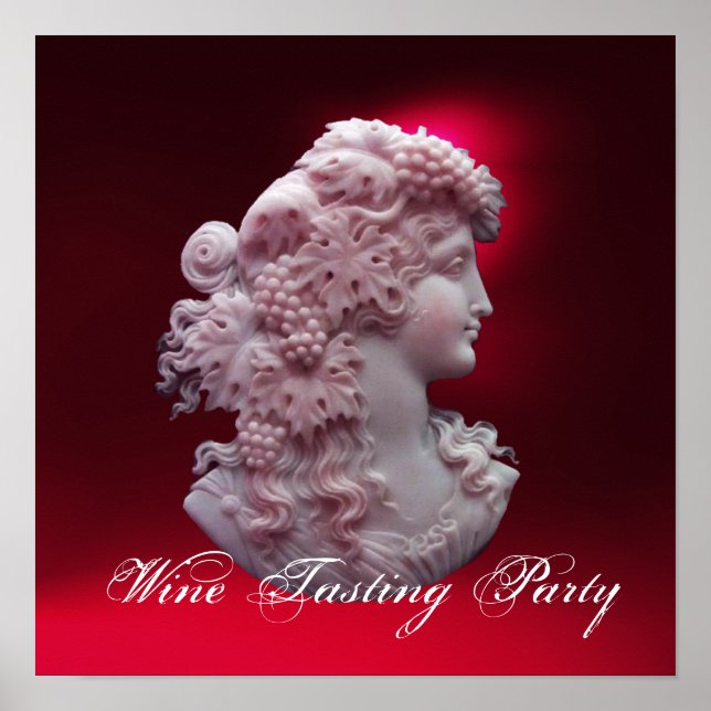 POSTER CAMEO ANTIQUE, DAME AUX RAISONS ET AUX GRAPEVINES (Devant)