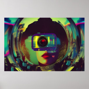 Poster Caméra Abstraite Femme Sci-fi