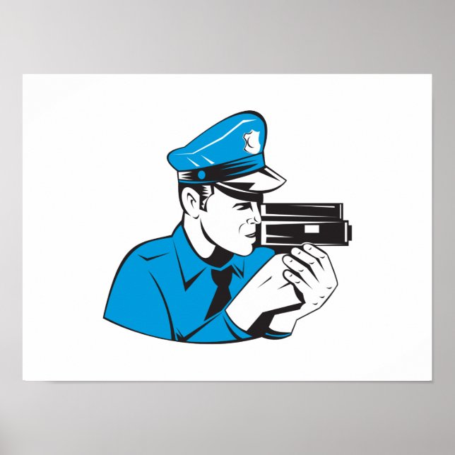 Poster Caméra de vitesse du policier (Devant)