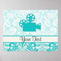 Caméra vidéo turquoise