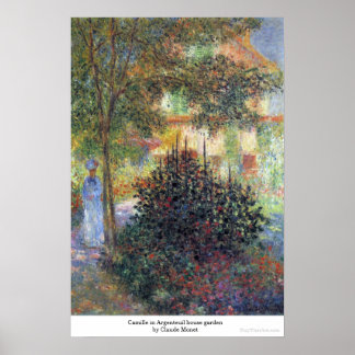 Poster Camille à Argenteuil jardin de la maison Claude Mo