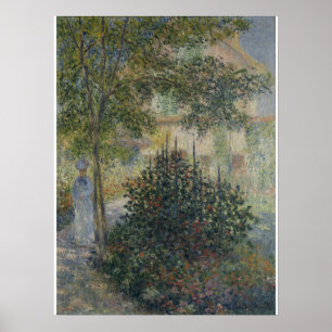 Poster Camille Monet dans le jardin