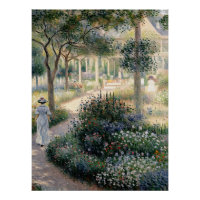 Camille Monet dans le jardin à Argenteuil
