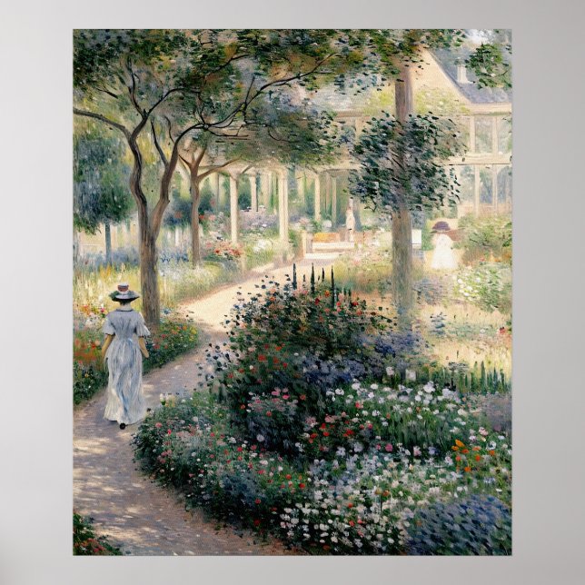 Poster Camille Monet dans le jardin à Argenteuil (Devant)