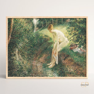 Poster Camille Pissarro Bather in the Woods Peinture Art